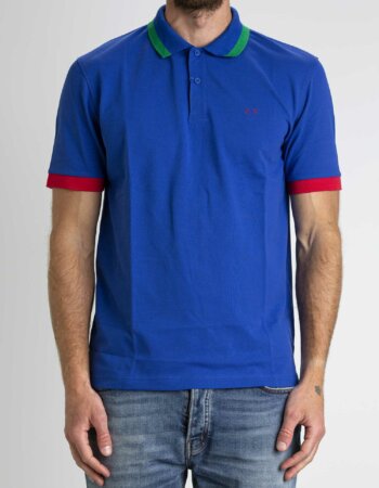SUN68-POLO BIG STRIPE ON-SNA33112 ROYAL