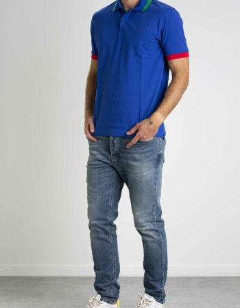SUN68-POLO BIG STRIPE ON-SNA33112 ROYAL