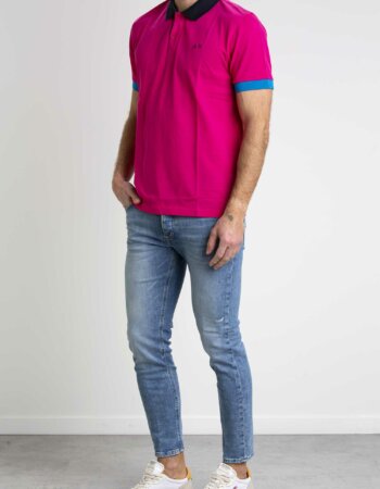 SUN68-POLO 3 COLOR WAY-SNA33114 FUCHSIA