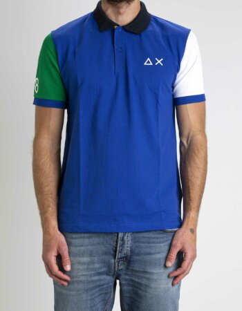 SUN68-POLO FLUO COLLECTION-SNA33125 ROYAL