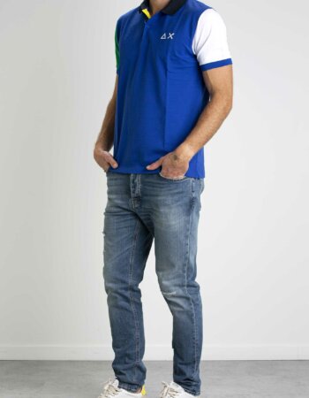 SUN68-POLO FLUO COLLECTION-SNA33125 ROYAL
