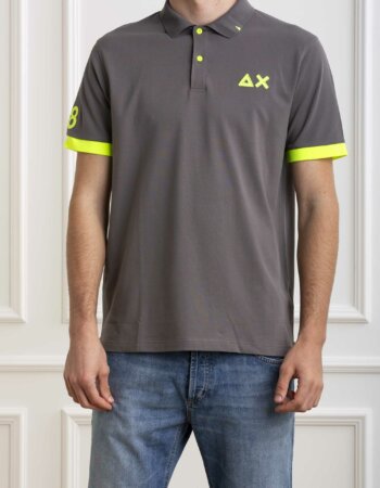 SUN68-POLO LOGO FLUO-SNA34122 INCHIOSTRO
