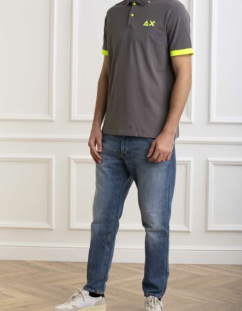 SUN68-POLO LOGO FLUO-SNA34122 INCHIOSTRO
