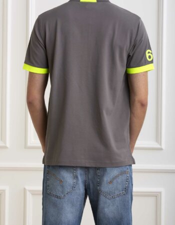 SUN68-POLO LOGO FLUO-SNA34122 INCHIOSTRO