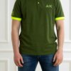 SUN68-POLO LOGO FLUO S/S-SNA35122 VERDE