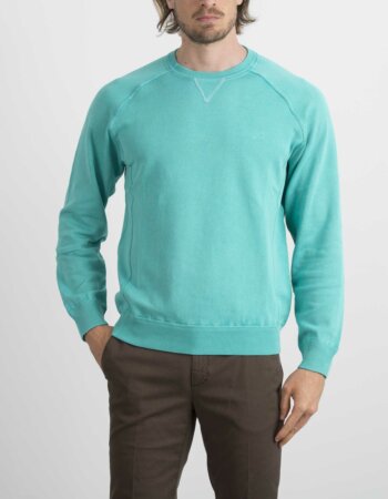 SUN68-MAGLIA ROUND NICK COLD-SNK31117 ACQUA