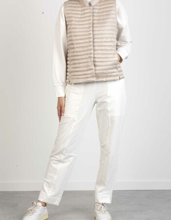 SAVE THE DUCK-GILET CON SPACCHETTO-SVD87030WIRIS BEIGE