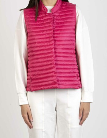 SAVE THE DUCK-GILET CON SPACCHETTO-SVD87030WIRIS PINK