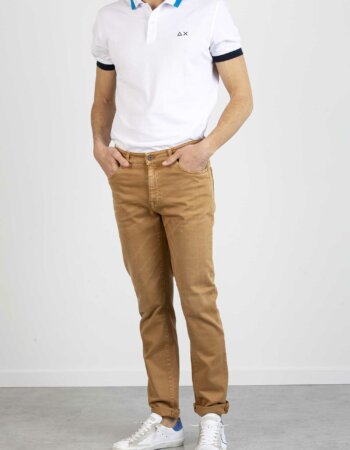 TELERIA ZED-PANTALONE 5 TASCHE DRIILL-TZCOBRA18GOB COGNA