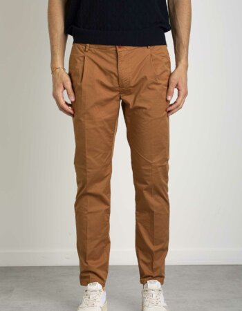 TELERIA ZED-PANTALONE TOM COT. POPALINE-TZTOMM5D COGNAC