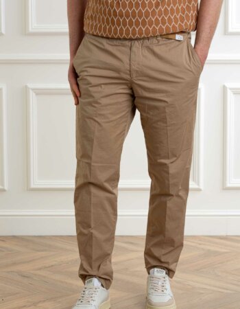 WHITE SAND-PANTALONE POPALINE STRECH LEGGERO-WH25SU6617 BEIGE