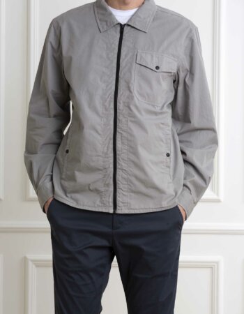 WOOLRICH-GABARDINE OVERSHIRT-WLWOOS0113MRUT3665 GREY