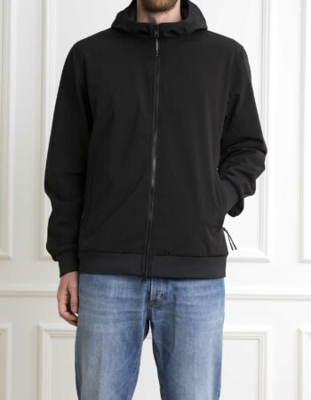 WOOLRICH-FELPA SOFT SHELL FULL ZIP-WLWOSW0223MRUT3678 BLACK