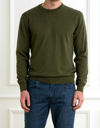 WOOLRICH-MAGLIA LOGO COTTON-WWCFWOKN0331MRUF0787 GREEN