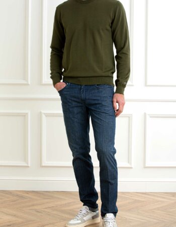 WOOLRICH-MAGLIA LOGO COTTON-WWCFWOKN0331MRUF0787 GREEN